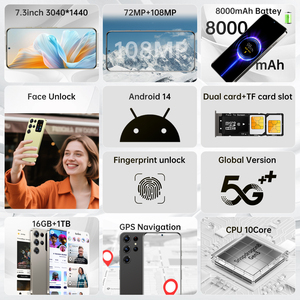 สมาร์ทโฟน S25 Ultra 5G หน้าจอ OLED HD ขนาด <span class=keywords><strong>7</strong></span>.3 นิ้ว 90Hz ซีพียู Deca Core กล้องหลัง 108MP รองรับ LTE CDMA แบตเตอรี่ 8000mAh - Product Image 5