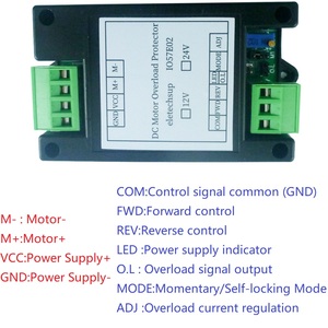 Dc 12V 24V chải động cơ về phía trước điều khiển đảo ngược quá tải quá Dòng ngắn mạch quá nóng mô-đun bảo vệ - Product Image 3
