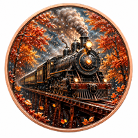 Pièce de monnaie en cuivre pur 999 de 5 oz, couleur UV 3D, haute relief, version Manga, série Train à vapeur, édition de collection