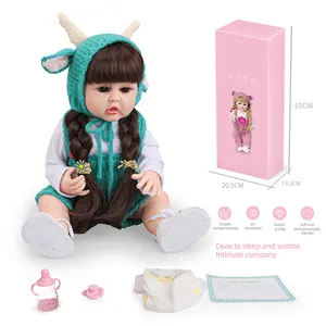 Toylinx NK5501-5502 55厘米时尚精品全身重生婴儿娃娃毛绒硅胶玩具塑料娃娃玩具女童礼品