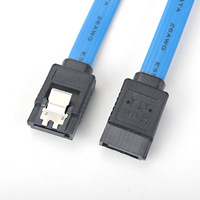 Kabel Data Serial Hard Drive SATA 7-pin Lurus dan Bengkok Versi 7-Pin Model Dapat Disesuaikan Bersertifikat Tembaga Murni Standar