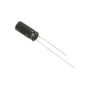 ตัวเก็บประจุเรเดียล220 uF 220 uF 20% uF 6.3V ฝาครอบรูผ่าน6.3ZLJ220M5X11 - Product Image 1