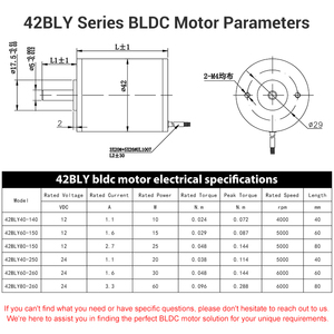 Motore BLDC 42mm 12V 24V 25W 5000RPM Trifase Senza Spazzole con Sensore Hall per Attrezzature Mediche/Laboratorio, Dispositivi Estetici, Micropompe - Product Image 3