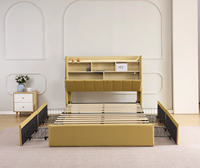 Ensemble de meubles de chambre à coucher de style européen 2026 : Lit king-size de luxe, lit king-size moderne avec tête de lit capitonnée