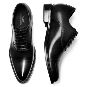 Zapatos Oxford de Vestir con Punta Redonda Pintados a Mano de Cuero Genuino para Hombre, que Aumentan la Estatura en Verano, 7 CM/2.76 Pulgadas Más Altos - Product Image 4