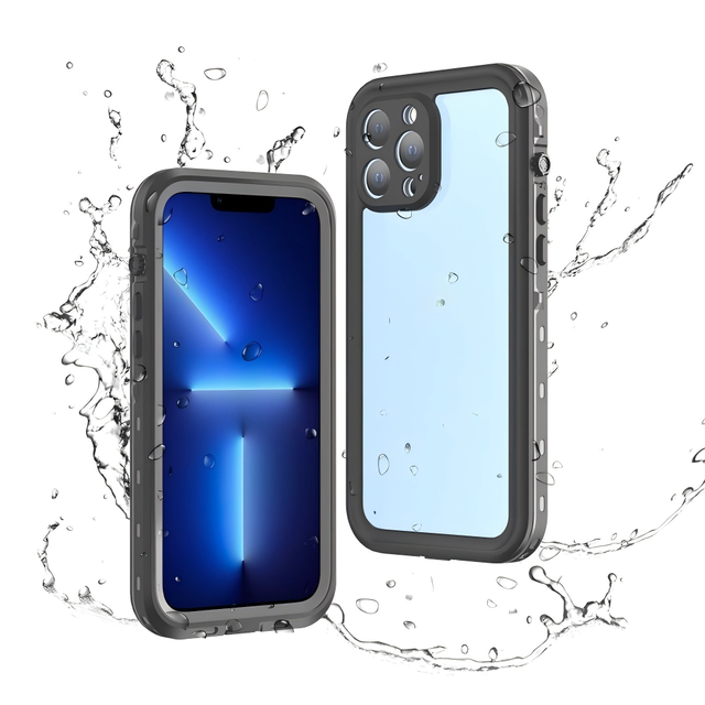 ShellBox for 13 Pro Max Waterproof Case Built-in Screen Protector Shockproof Dustproof Full Body Protection Lanyard