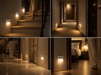Lampe murale LED pour l'éclairage des couloirs, lumière à capteur rechargeable, veilleuse pour hôtel, villa, escalier LDN0001-25-1