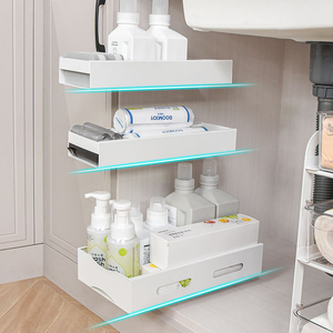 Truy cập với xử lý kéo ra giỏ trượt ngăn kéo tủ dưới bồn rửa tổ chức Lưu trữ nhà bếp chủ Kệ kệ - Product Image 5