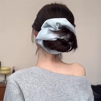 Élastiques à cheveux en satin de soie de haute qualité CHENGHE avec impression de logo personnalisé pour femmes, grands bandeaux pour cheveux, accessoires pour cheveux