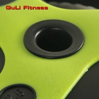 Guli Fitness haltères plaques de poids vert Standard Gym réglable double poignée EZ poignée PVC enduit gymnastique à domicile vente en gros Fit barre de pompe