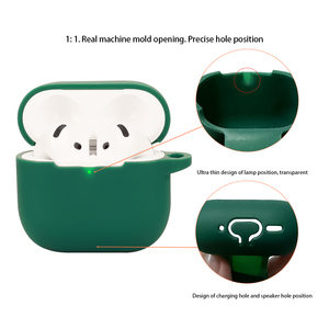Cover per auricolari per <span class=keywords><strong>apple</strong></span> airpods 4 Cover Cover in Silicone morbido cuffie di protezione per auricolari senza fili guscio pelle portachiavi - Product Image 6