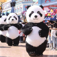 Costume gonflable de panda géant de dessin animé, accessoires de performance ambulante, pour la distribution de prospectus, costume de poupée de célébrité internet
