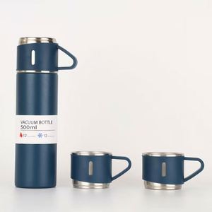 Ensemble de thermos de Noël, bouteille d'eau isolée, 3 tasses, ensemble cadeau, bouteilles d'eau en acier inoxydable réutilisables pour l'intérieur et l'extérieur - Product Image 5