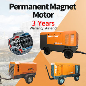 電動エアコンプレッサーポータブルスクリューモバイルマイニングAPCOM 18bar 425CFM 150hp 110kwポータブルスクリューエアコンプレッサー - Product Image 3