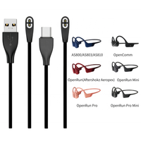 Câble de charge rapide magnétique de type C vers Shokz N52, câbles de charge mis à jour pour les écouteurs OpenRun AS800 AS803 AS810