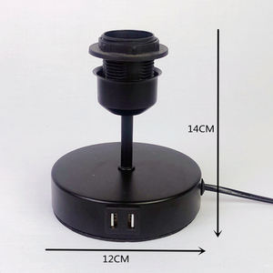 Lampe de chevet en cristal USB Décoration de poteau Maison <span class=keywords><strong>Abat</strong></span>-<span class=keywords><strong>jour</strong></span> Trou Europe Lampe de bureau Port USB intégré Charge - Product Image 6