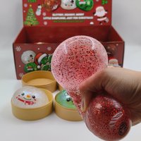 Cadeau de Noël surprise en forme de boulette, jouet anti-stress souple et sensoriel, boîte mystère à presser pour enfant, vente en gros