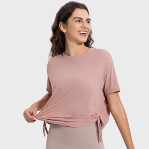 Top transpirable de <span class=keywords><strong>autocultivo</strong></span> holgado de manga larga estilo Lulu para mujer, top de entrenamiento para fitness y yoga para mujer - Product Image 5