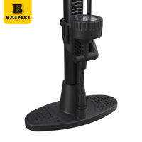 BAIMEI Steel Tube Bike Air Pump 140PSI Gauge Foldable Pedal Eco-Friendly Waterproof Lightweight Tire Pressure Monitoring Pump