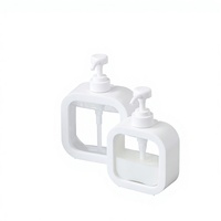 Bouteilles carrées en plastique blanc vides de 300 ml et 500 ml pour lotion, gel douche, liquide vaisselle, détergent à lessive, pompe à eau