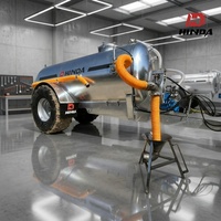 HINDA 10m Système d'injection de fumier liquide remorqué par camion-citerne à vide, largeur de distribution 8-20m, haute efficacité pour les grandes exploitations