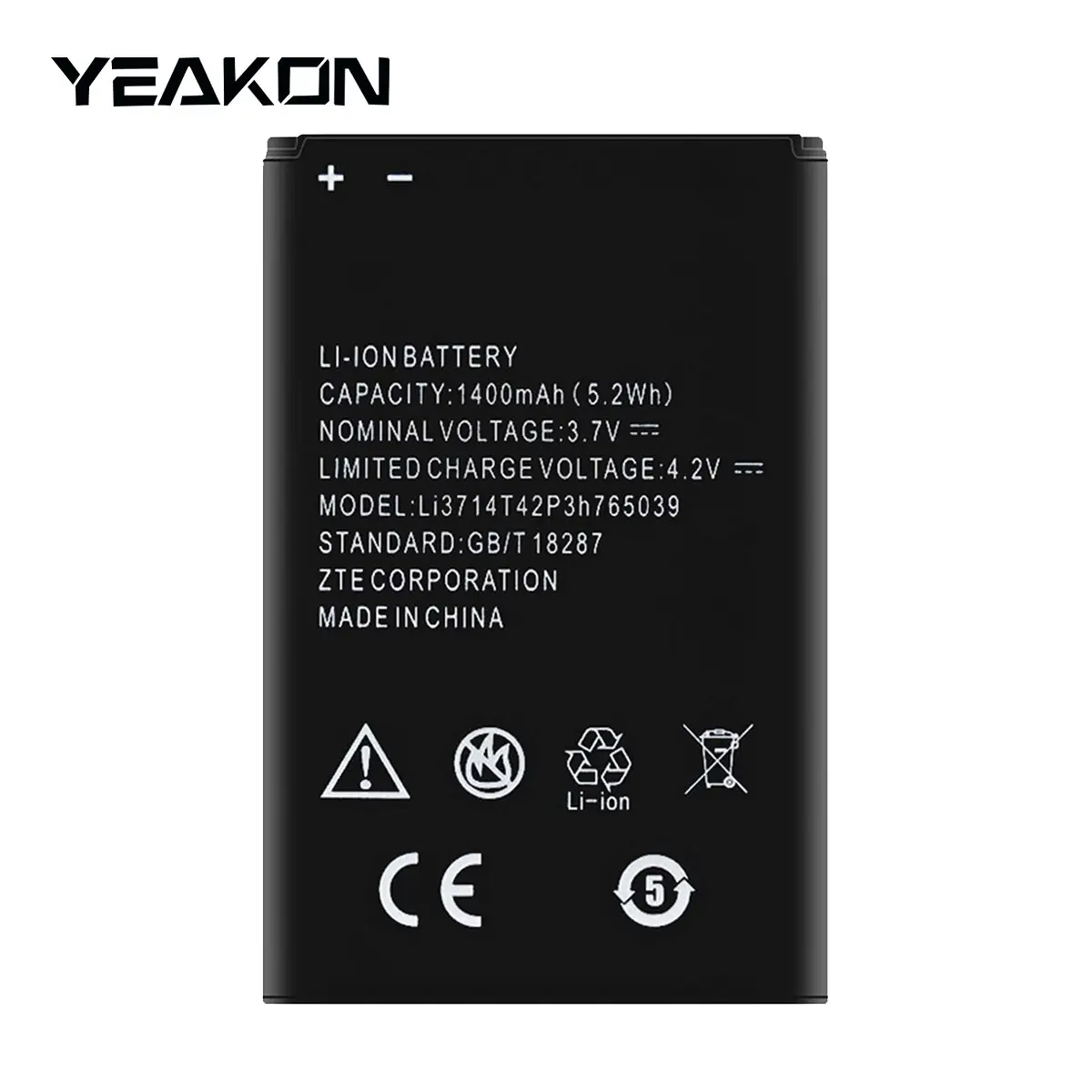 Li3714T42P3H765039 ZTE 블레이드 A3 T220 AF3 A5 3.7V 1400mAh 디지털 배터리 용 충전식 배터리 스마트 폰 예비 부품 배터리