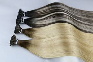 Natural 14-24 pulgadas Remy Pre-Bonded Extensiones de cabello virgen recto Punta plana <span class=keywords><strong>50</strong></span> hebras por paquete Extensiones de cabello humano - Product Image 4