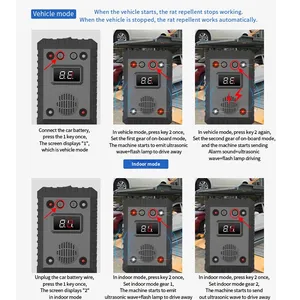 Repelente Electrónico de Ratones Portátil para Coche, con Luz LED Estroboscópica, Tecnología Ultrasónica, Silencioso, de Alta Potencia, Alimentado por USB, para Oficina - Product Image 3