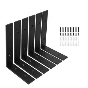 ขายึดรูปตัวแอล WEKIS BR01 สีดำเคลือบพาวเวอร์โค้ท รับน้ำหนักได้ 150 ปอนด์ สำหรับชั้นวางติดผนัง เฟอร์นิเจอร์ และอื่นๆ - Product Image 3