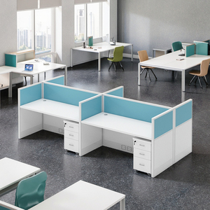 โต๊ะทำงานแบบแยกส่วนทำจากไม้ทันสมัยพร้อมที่จัดเก็บเมลามีนสำหรับสำนักงานพาณิชย์อาคารโรงพยาบาลโรงเรียนโต๊ะทำงาน - Product Image 5