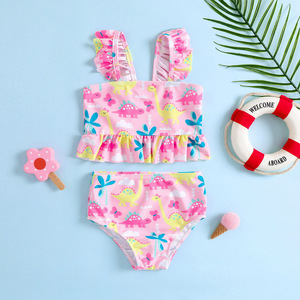 Maillot de bain d'été en forme de <span class=keywords><strong>sirène</strong></span> imprimé drapeau américain pour filles Bikini écologique pour petite fille Maillot de bain deux pièces recyclé pour enfants - Product Image 6