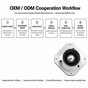 Tweeter <span class=keywords><strong>à</strong></span> compression avec diaphragme en titane de 44 mm, 4 ohms, 93 dB, OEM ODM pour les marques audio automobiles - Product Image 6