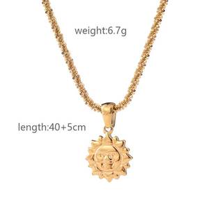 สร้อยคอจี้สแตนเลสสตีลชุบทอง ดีไซน์ทันสมัย แฟชั่นอินเทรนด์ ของขวัญเครื่องประดับสำหรับผู้หญิง - Product Image 4