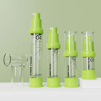 Flacon cosmétique sans air personnalisé de luxe en PETG pour lotion, huile essentielle, sérum, crème, emballage vide avec pompe 10ml 15ml 20ml 30ml