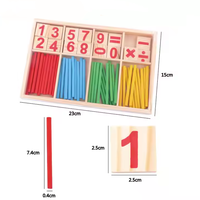 Bâtonnets de comptage mathématiques Montessori tiges de nombres en bois pour enfants jouets de calcul visuel arithmétique préscolaire d'apprentissage précoce