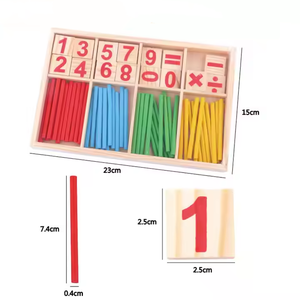 Bâtonnets de comptage mathématiques Montessori tiges de nombres en bois pour enfants jouets de calcul visuel <span class=keywords><strong>arithmétique</strong></span> préscolaire d'apprentissage précoce - Product Image 5