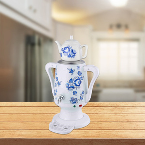 Electric Russian Sleeve Pot Turkish Tea Maker Samovar <strong>Long</strong>-<strong>mouth</strong> Kettle Set 1L+3L Large Capacity for Hotel - Product Image 4
