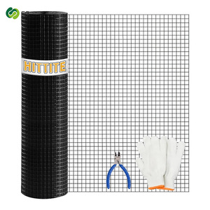 <span class=keywords><strong>Rouleau</strong></span> de <span class=keywords><strong>grillage</strong></span> soudé en PVC <span class=keywords><strong>noir</strong></span> sur mesure, maille carrée 2x2 pouces, anti-rouille, pour cages à poulets, lapins et élevage en ferme - Product Image 1