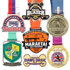 Médaille Souvenir Moderne Traditionnelle Personnalisée en Nickel Plaqué avec Conception Personnelle, Ruban <span class=keywords><strong>et</strong></span> Effet 3D - Product Image 5