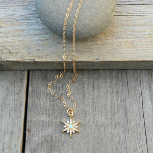 Collar de ópalo de estrella de mar, de Plata de Ley 925, chapado en oro - Product Image 3