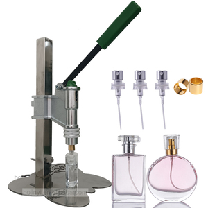 Semi-automática Perfume Crimper <span class=keywords><strong>Capper</strong></span> Manual Metal Collar Lid Imprensa tampando Máquina para Garrafas Plástico e Embalagem De Papel - Product Image 2