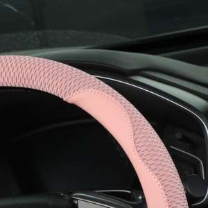 Funda de <span class=keywords><strong>Volante</strong></span> de Coche Transpirable de Alta Gama, Cuatro Estaciones, Cuero de Seda de Hielo, Estilo Premium y Confortable - Product Image 6