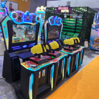 Console de simulateur de Machine de jeu d'arcade d'intérieur à pièces pour 6 ans et plus Console de tir de dinosaure pistolet de tir en métal