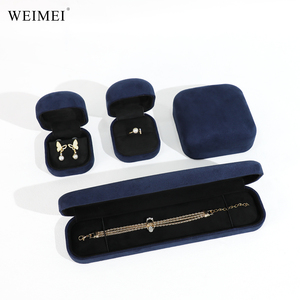 WEIMEI Elegant Handcrafted Jewelry Gift Box For Ring Earring Pendant Necklaces Bracelets With Luxe Suede Velvet Lining Option - Product Image 2