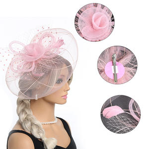 <span class=keywords><strong>Voile</strong></span> de mariée haut de gamme européen et américain vente en gros transfrontalière de chapeau en maille formelle pince à cheveux accessoires de <span class=keywords><strong>voile</strong></span> de cerceau de cheveux - Product Image 2