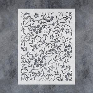 Pochoirs Flourish pour la <span class=keywords><strong>peinture</strong></span> sur bois, toile, papier, <span class=keywords><strong>tissu</strong></span>, sol, mur - Pochoirs de <span class=keywords><strong>peinture</strong></span> pour murs et sols 12x16 pouces - Product Image 1