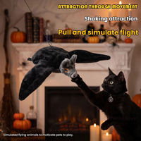 Jouet interactif électrique pour chat en peluche, motif chauve-souris, à induction, pour chatons et chats d'intérieur, anti-ennui, à activation automatique