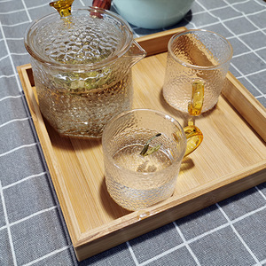 Plateau rectangulaire en bambou de style japonais Chenyu pour servir thé, fruits, pain, usage domestique, café, restaurant, personnalisable - Product Image 4