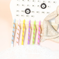 Nouvel Arrivage en Gros – Bougies d'Anniversaire Torsadées Assorties 6 Pièces Couleurs Mixtes pour Fêtes Créatives et Bougies de Pâques