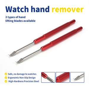 2 Pièces Outil de réglage et de démontage des aiguilles de montre en acier allié, durable et étanche, pour l'ajustement des heures, des minutes et des secondes - Product Image 1